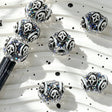 Ghost Face Round Rhinestone Beads for DIY Beadable Pens