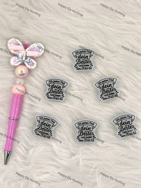 Gib Jeden Tag Dein Bestes Und Lasse Den Rest Silicone Focal Beads Wholesale, silicone focal beads for pens