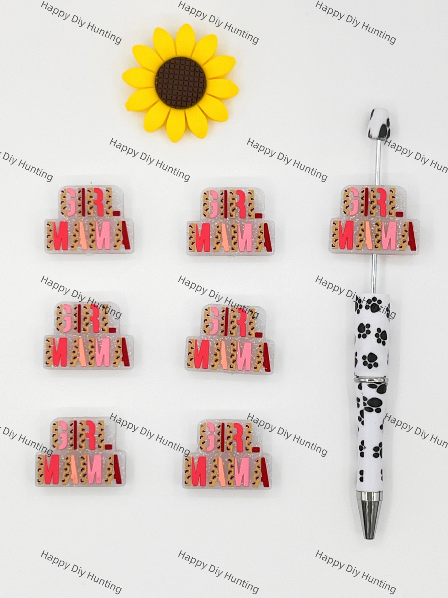 Girl Mama Silicone Focal Beads Wholesale, silicone focal beads for pens