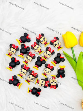 Girl Style Cartoon Mouse PVC Pen Topper for DIY Bead Accessories Craft