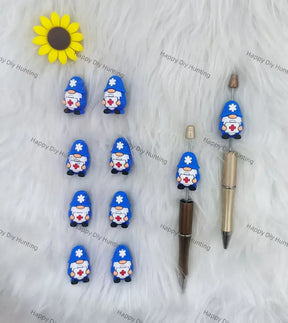 Handmade Beadable Pen with Care Hero Gnome Silicone Beads