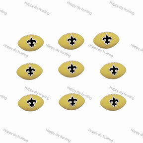 Gold New Orleans  Saints Silicone Focal Beads, Wholesale Silicone Focal Beads for Pens