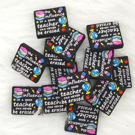 Good Teacher Quote Silicone Focals for Inspirational Beadable Pen Craft