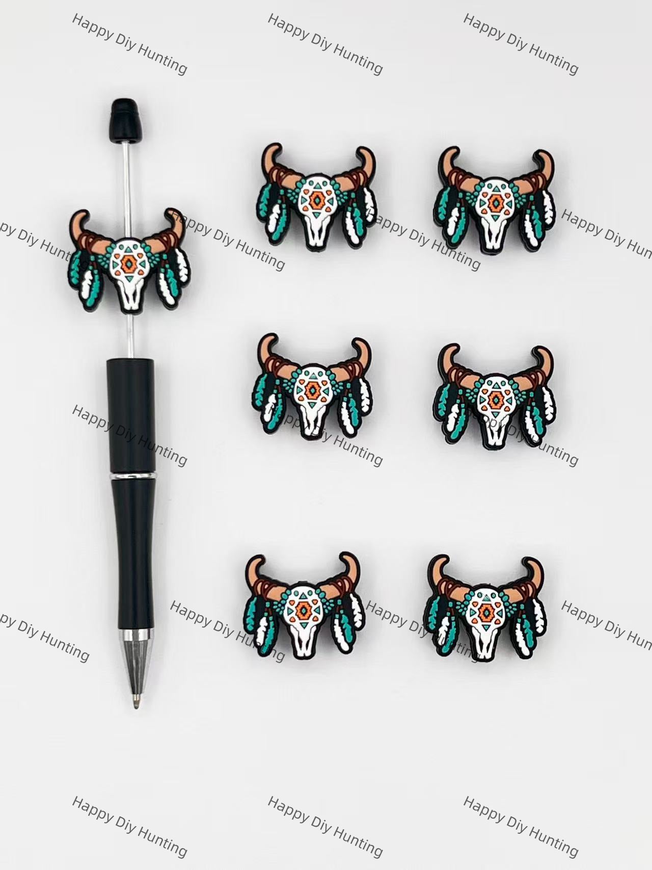 Green Bullhead Silicone Focal Beads Wholesale, silicone focal beads for pens