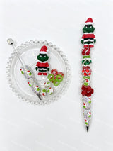 Grinch Green Christmas Monster 3D Pen Topper No Hole for DIY Beadable Pens Wholesale