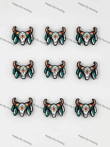 Green Cow Head Silicone Focal Beads Wholesale For DIY Bead Pens