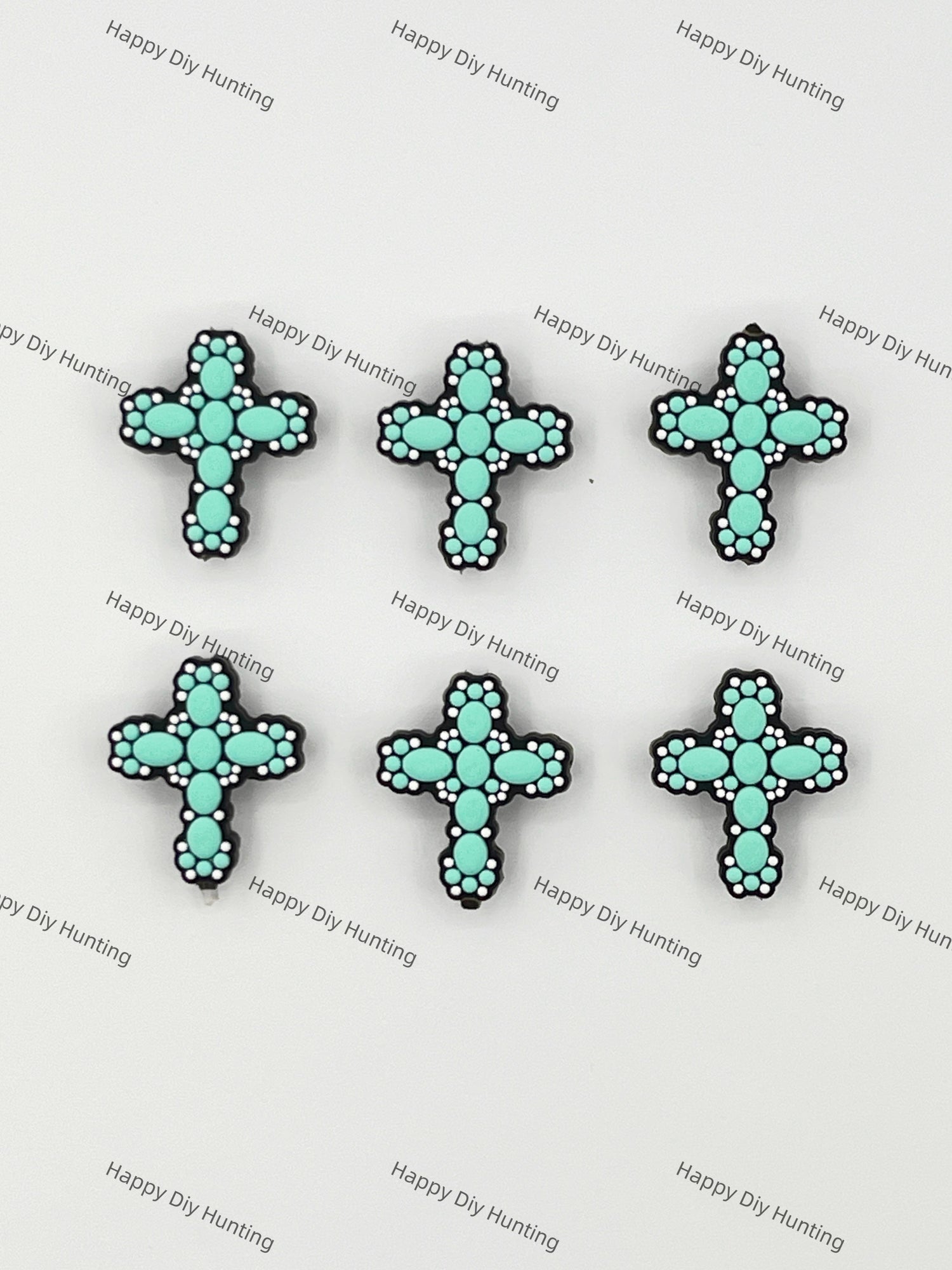 Green Cross Silicone Focal Beads Wholesale, silicone focal beads for pens