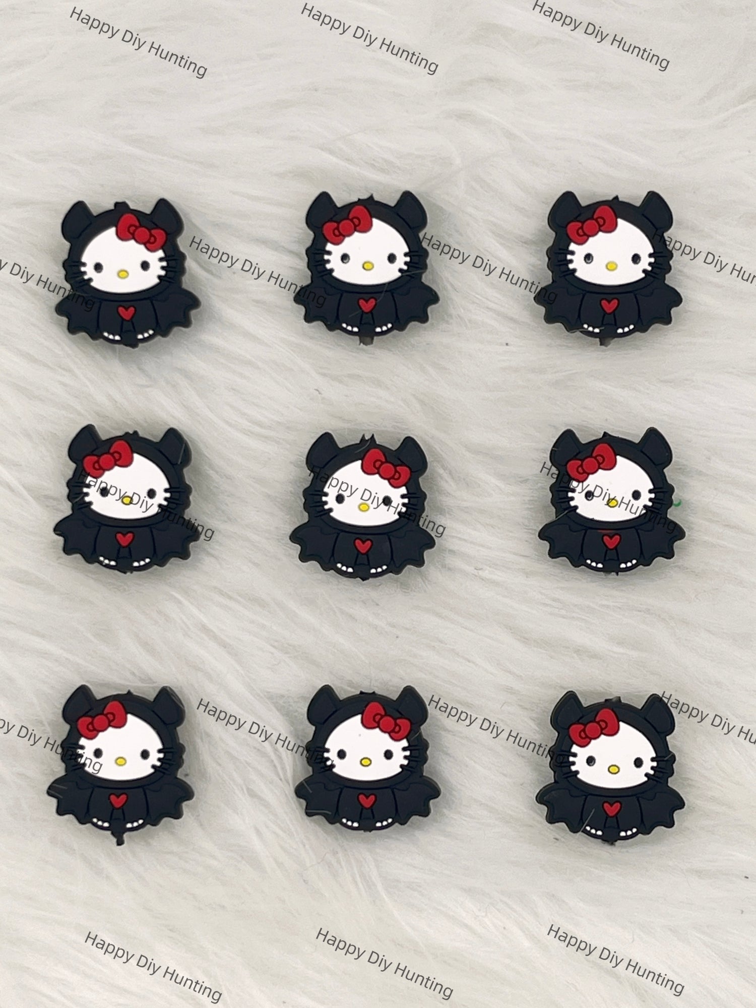 HK Cat In A Bat Costume Silicone Focal Beads Wholesale, silicone focal beads for pens
