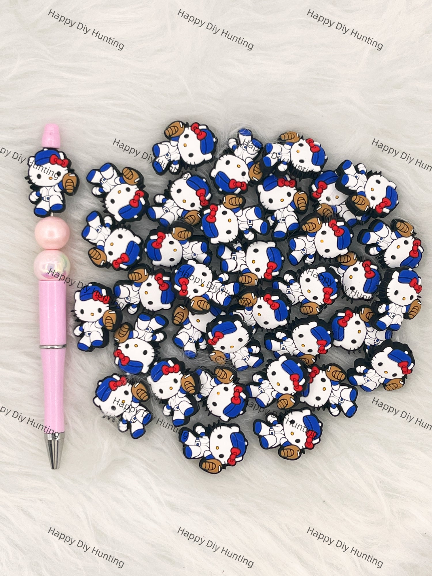 HK Cat Playing Ball Silicone Focal Beads Wholesale, silicone focal beads for pens