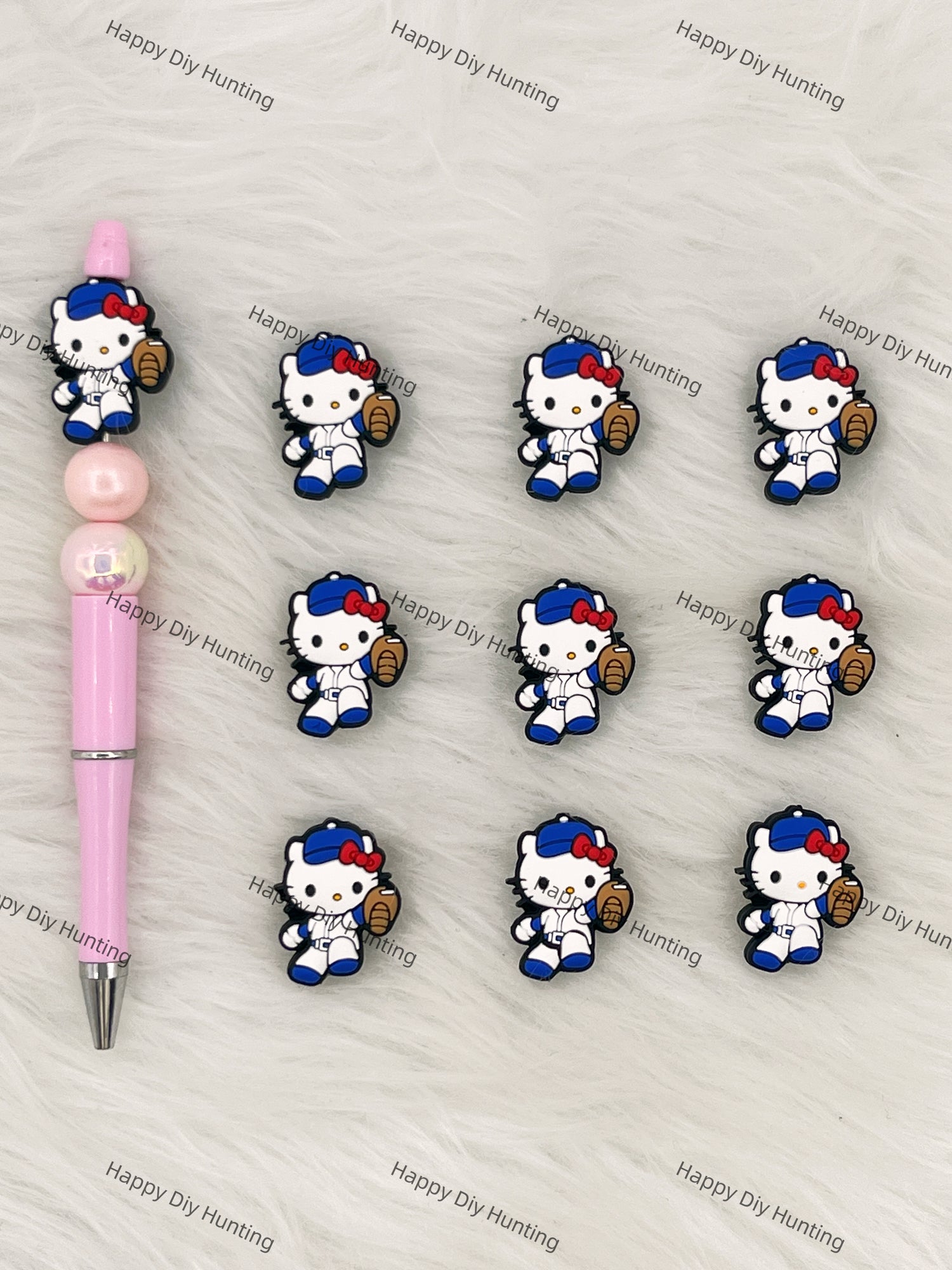 HK Cat Playing Ball Silicone Focal Beads Wholesale, silicone focal beads for pens