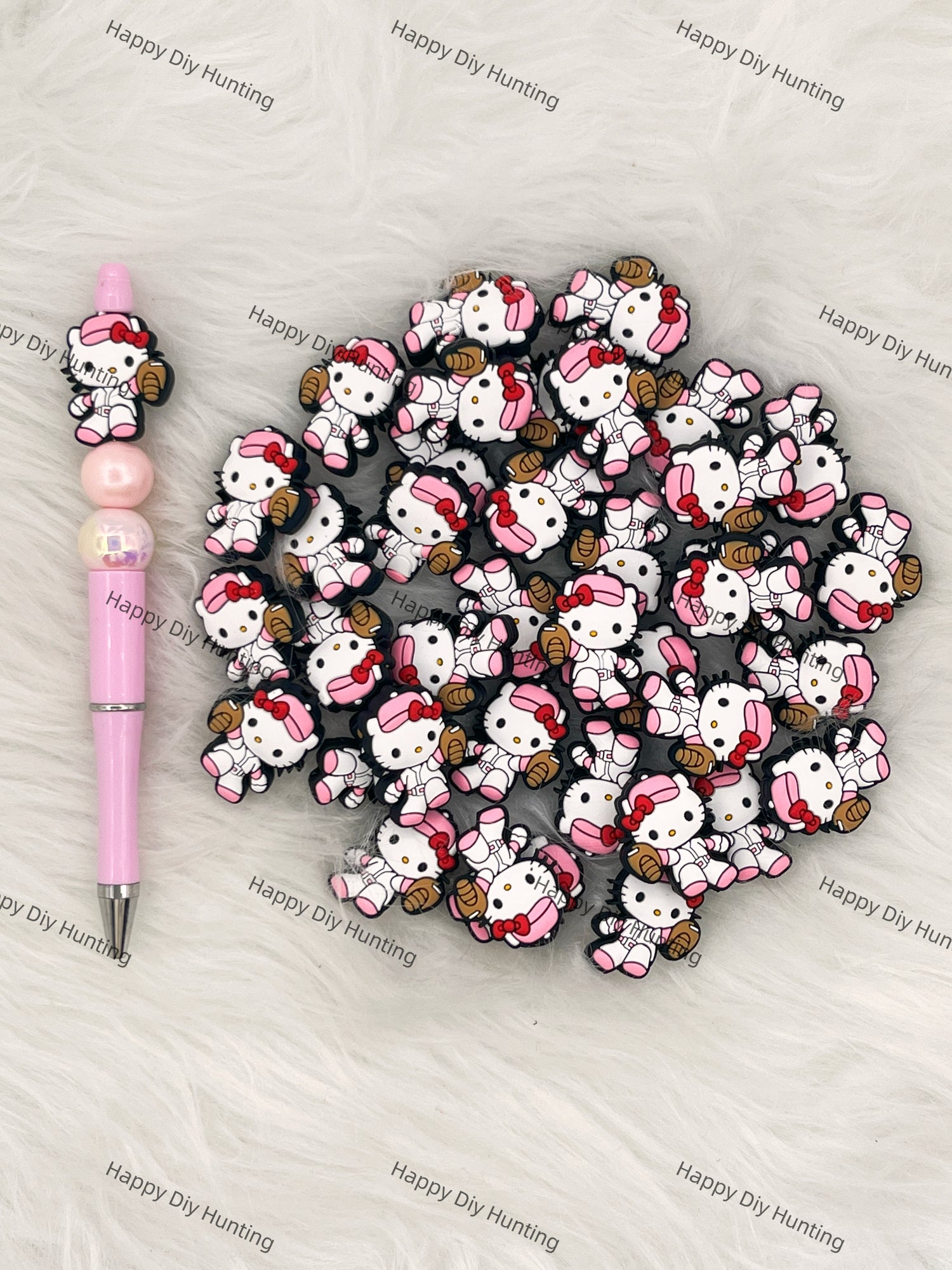 HK Cat Playing Ball Silicone Focal Beads Wholesale, silicone focal beads for pens