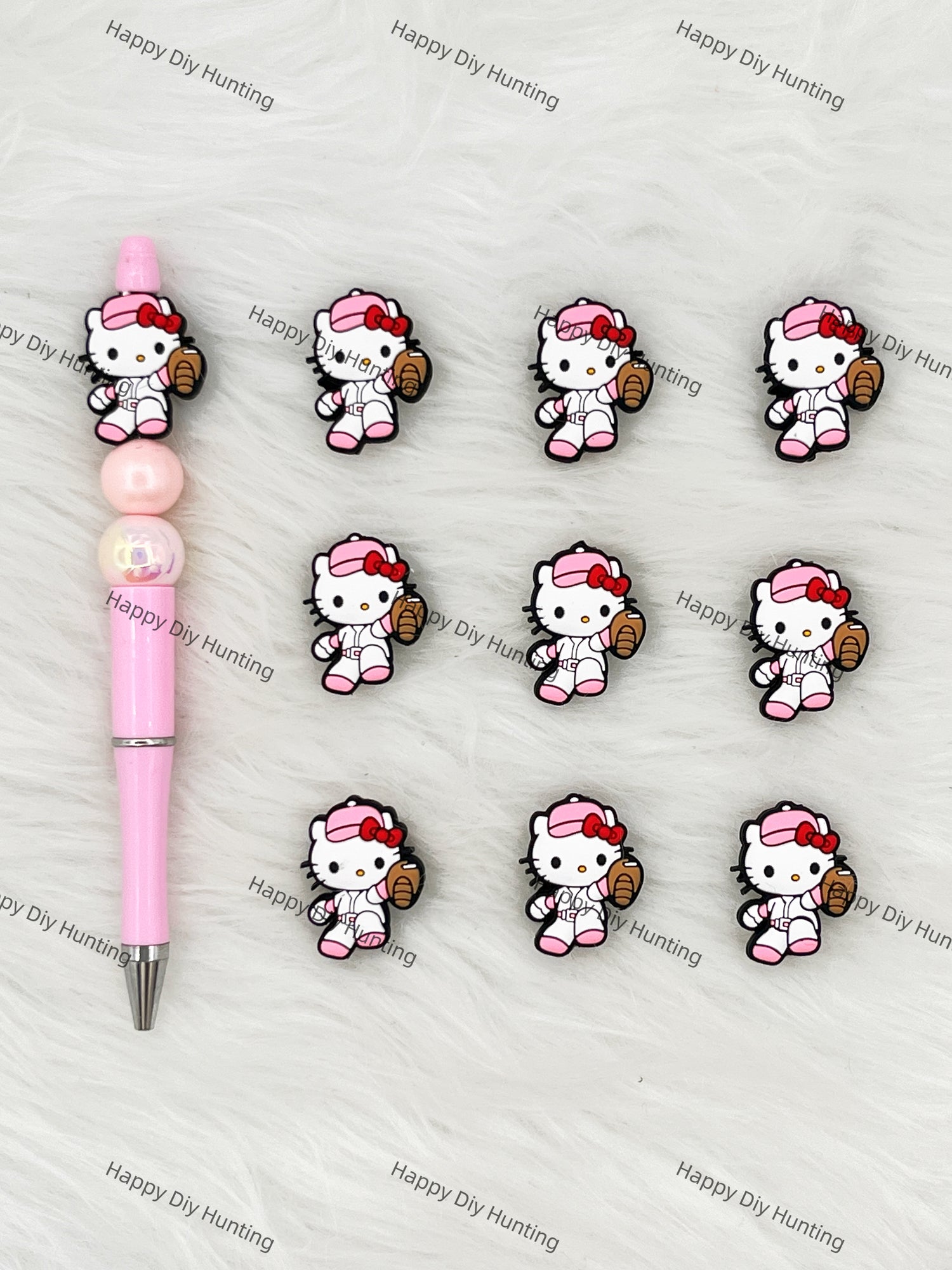 HK Cat Playing Ball Silicone Focal Beads Wholesale, silicone focal beads for pens