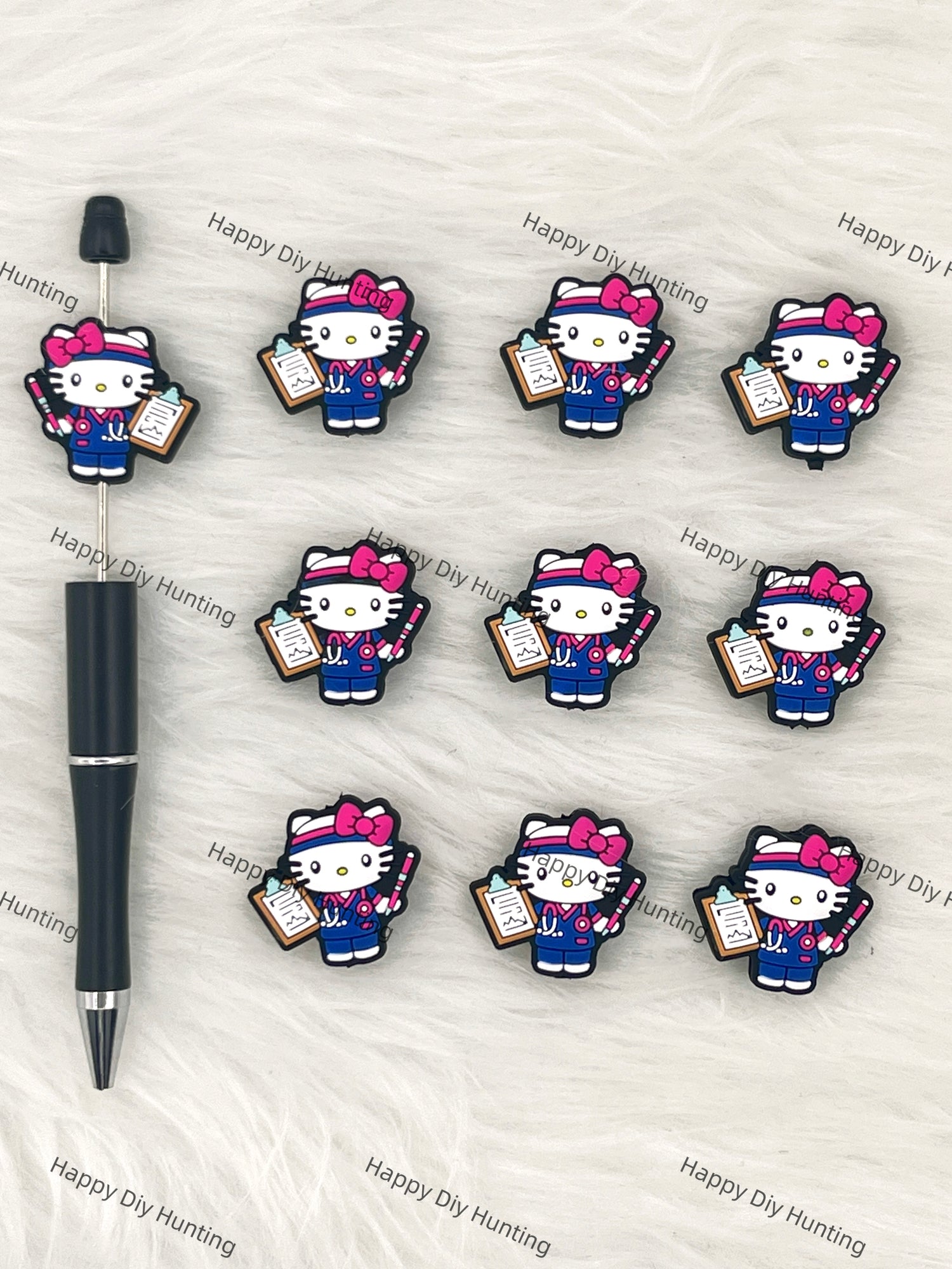 HK Cat With Teaching Aids Silicone Focal Beads Wholesale, silicone focal beads for pens