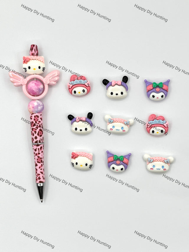 HK and Friedns Head Acrylic  Beads DIY Charms