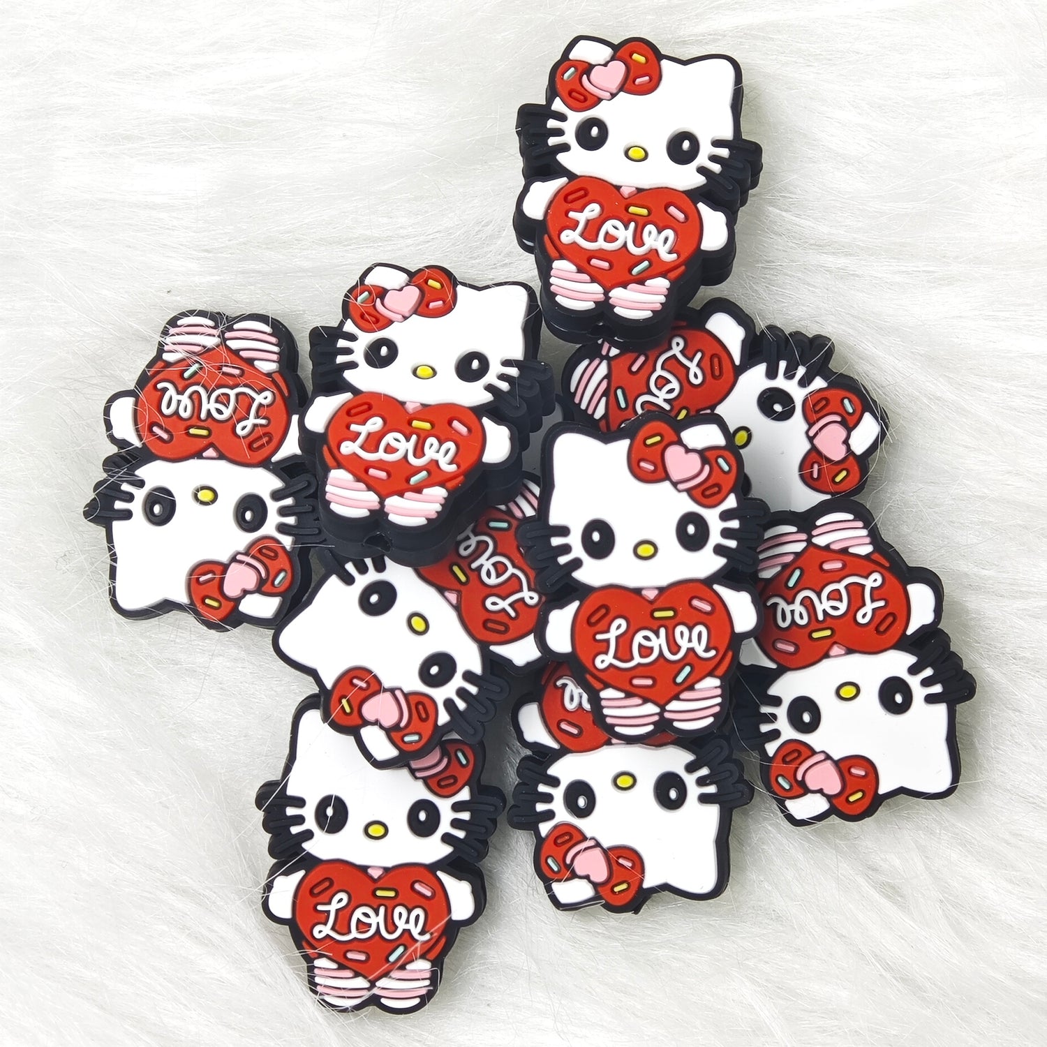 HK cat Silicone Focal Beads Wholesale, character Focal Beads