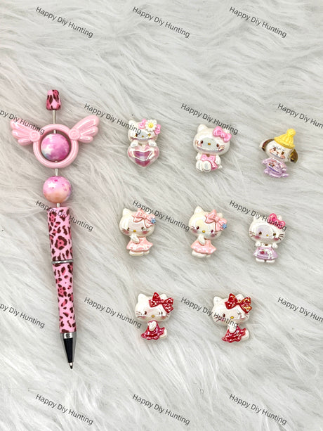 HK in Cute Dress Acrylic Beads DIY Charms