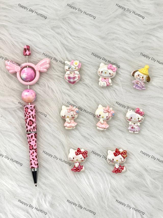 HK in Cute Dress Acrylic Beads DIY Charms
