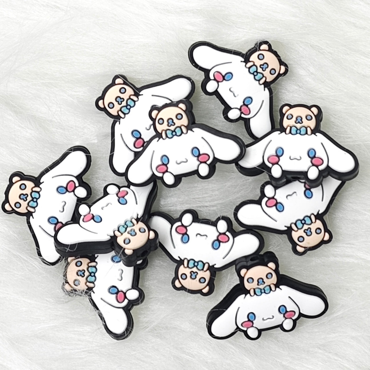 HK's friend Blue dog Silicone Focal Beads, character Focal Beads