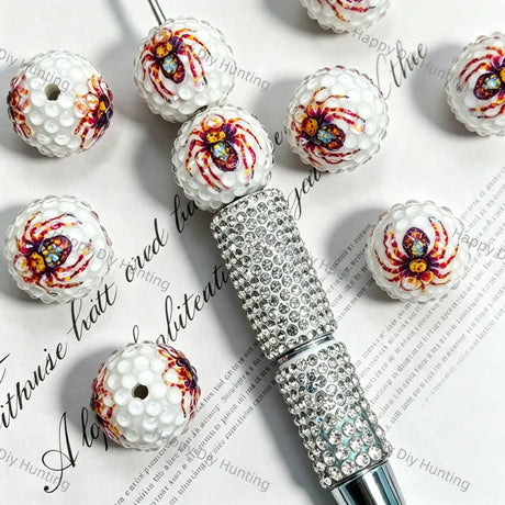 Halloween 20mm Spider Sugar beads