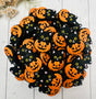 Halloween Black Cat with Pumpkins Silicone Focal Beads