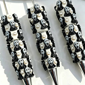 Halloween Ghost‑Face Beadable Pens Wholesale,Matches All Focal Beads & Pen Toppers.