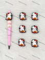 Halloween HK Cat Carrying A Pumpkin Lantern Silicone Focal Beads Wholesale, silicone focal beads for pens