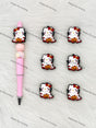 Halloween HK Cat Carrying A Pumpkin Lantern Silicone Focal Beads Wholesale, silicone focal beads for pens