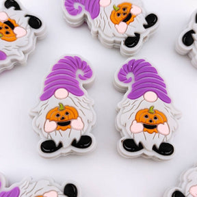 Halloween Pumpkin Gnome Silicone Focal Beads Wholesale For DIY Beadable Pens
