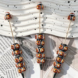 Halloween Pumpkin Graphic Decor Beadable Pens Wholesale, Matches All Focal Beads & Pen Toppers