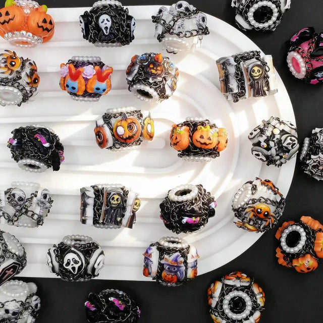 Halloween Barrel Rhinestone Beads for beadable pen DIY crafts
