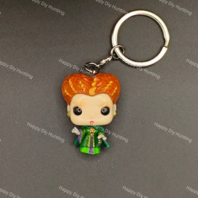 Winifred Sanderson pen topper without pre-drilled holes, spooky goth decorative figure for custom beadable pens, keychains and Halloween handmade craft accessories.