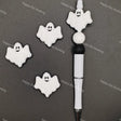 Halloween white ghost food grade silicone focal beads for beadable pens cute spooky DIY craft