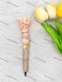 Creepy Palm Hand Pen Topper Mounted on Complete Beadable Pen for Handmade Craft Showcase