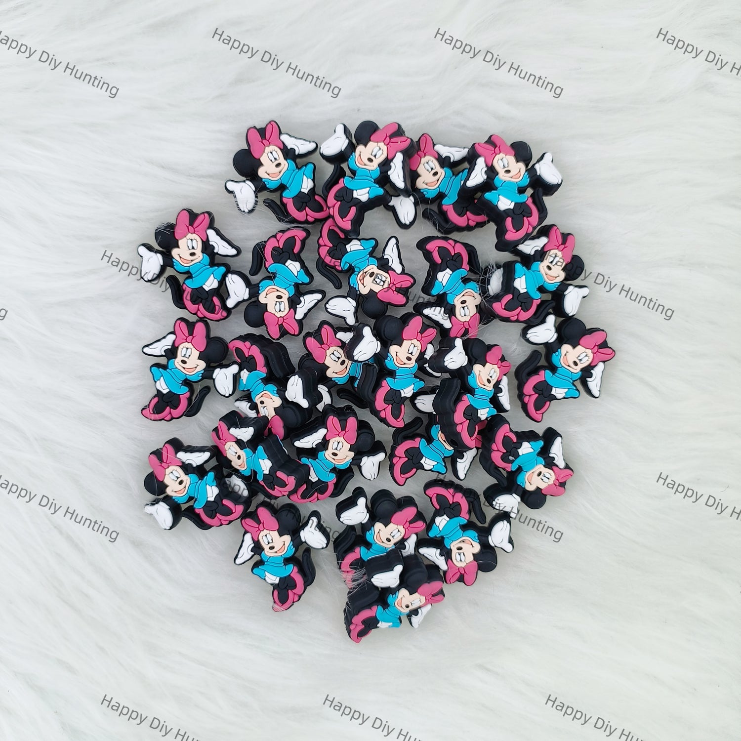 Happy Girl Mouse Silicone Focal Beads Wholesale, silicone focal beads for pens