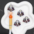 Happy Halloween cartoon skeleton silicone focal beads, cute spooky skull silicone beads for DIY beadable pens, keychain and lanyard craft supplies
