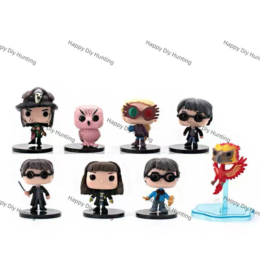 Harry Potter Miniature Figure 8 Characters Ron Weasley, Hermione Granger Pen topper