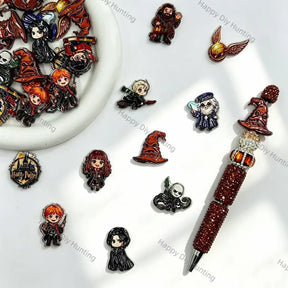 Harry Potter wizard acrylic focal beads cabochons for beadable pen DIY craft
