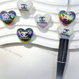 Heart Shaped Chanel Printed Acrylic Beads for DIY Beadable Pens & Jewelry