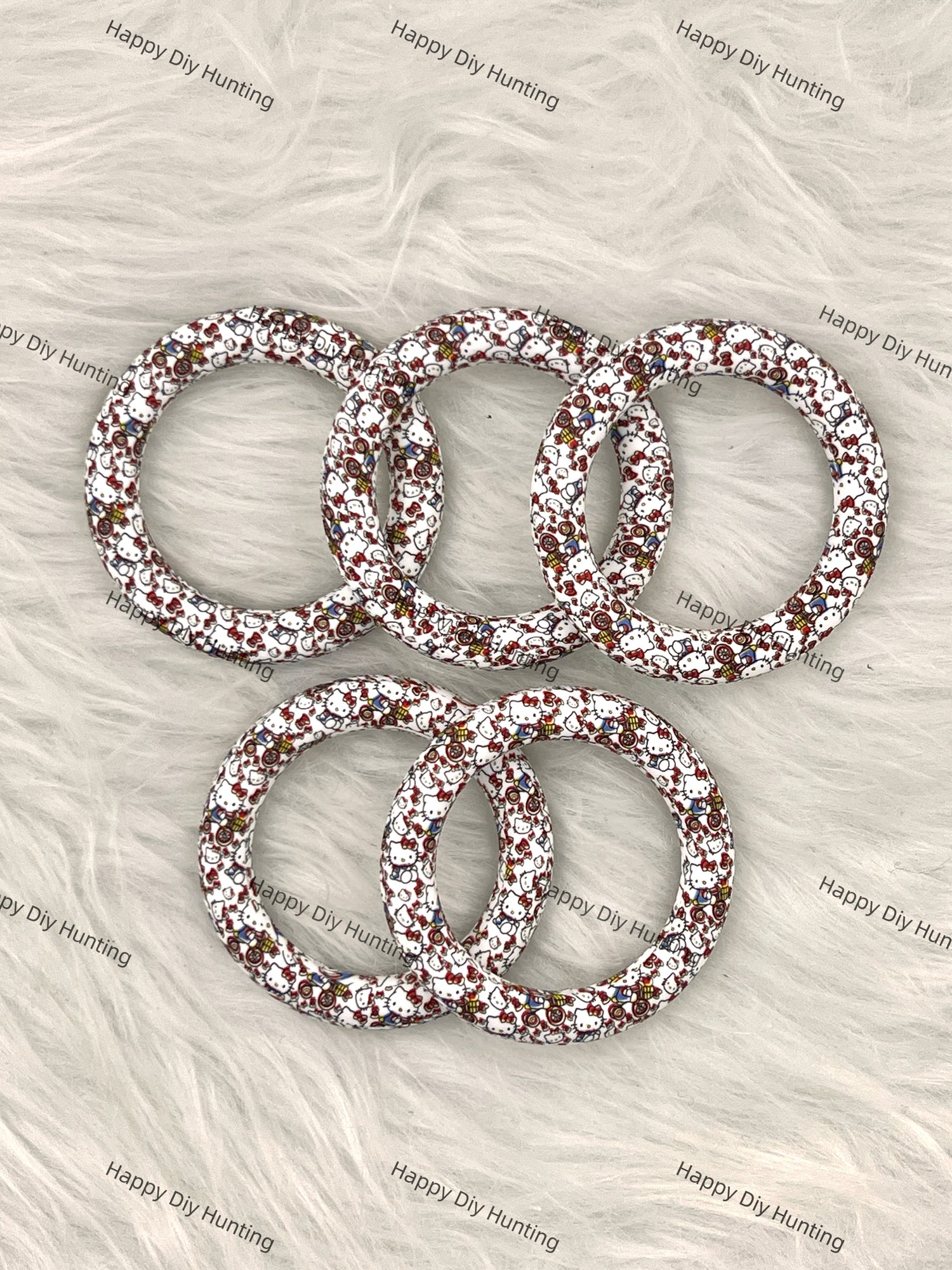 HelloKitty Beadable Silicone Ring Car Hanger Charm Loop