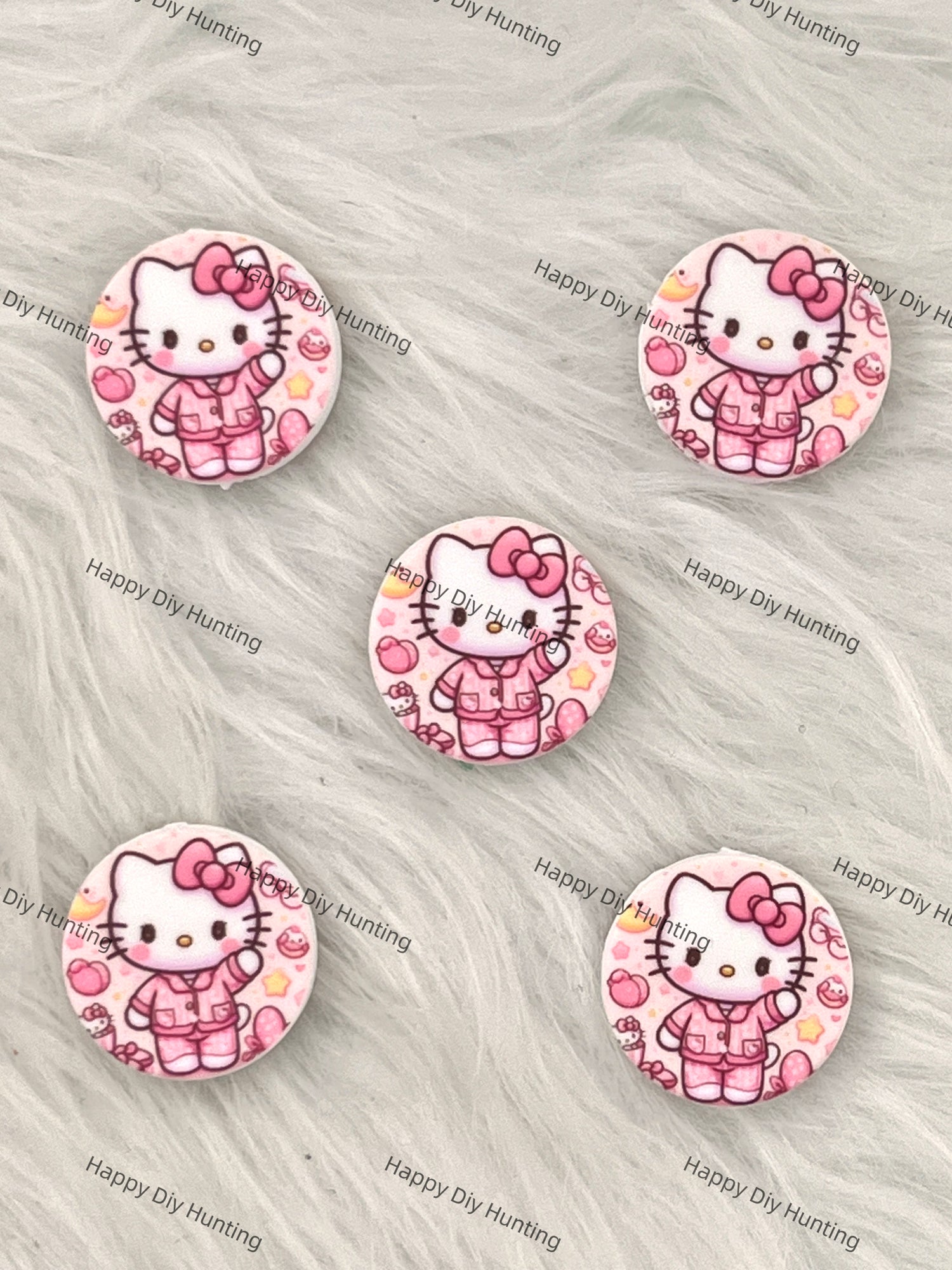 Hello Kitty In Pajamas Silicone Focal Beads Wholesale, silicone focal beads for pens