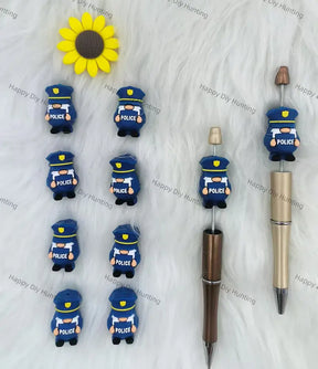 Handmade Beadable Pen with Hero Guardian Silicone Beads
