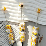 pre‑assembled sweet honey‑bear bee honey‑jar themed beadable pens with daisy flower and faux pearl embellishments bulk craft ballpoint pens