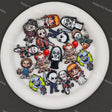 Cartoon horror movie killer acrylic focal beads including Chucky, Billy, Nun, Beetlejuice, perfect for Halloween beadable pens, keychains and seasonal DIY crafts.