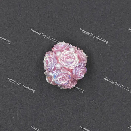 Hot Pink 20mm 3D acrylic pearl rose flower beads for beadable pen jewelry making