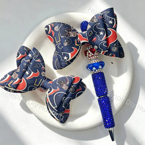 Houston Texans Graphic Bow Beads for DIY Beadable Pens