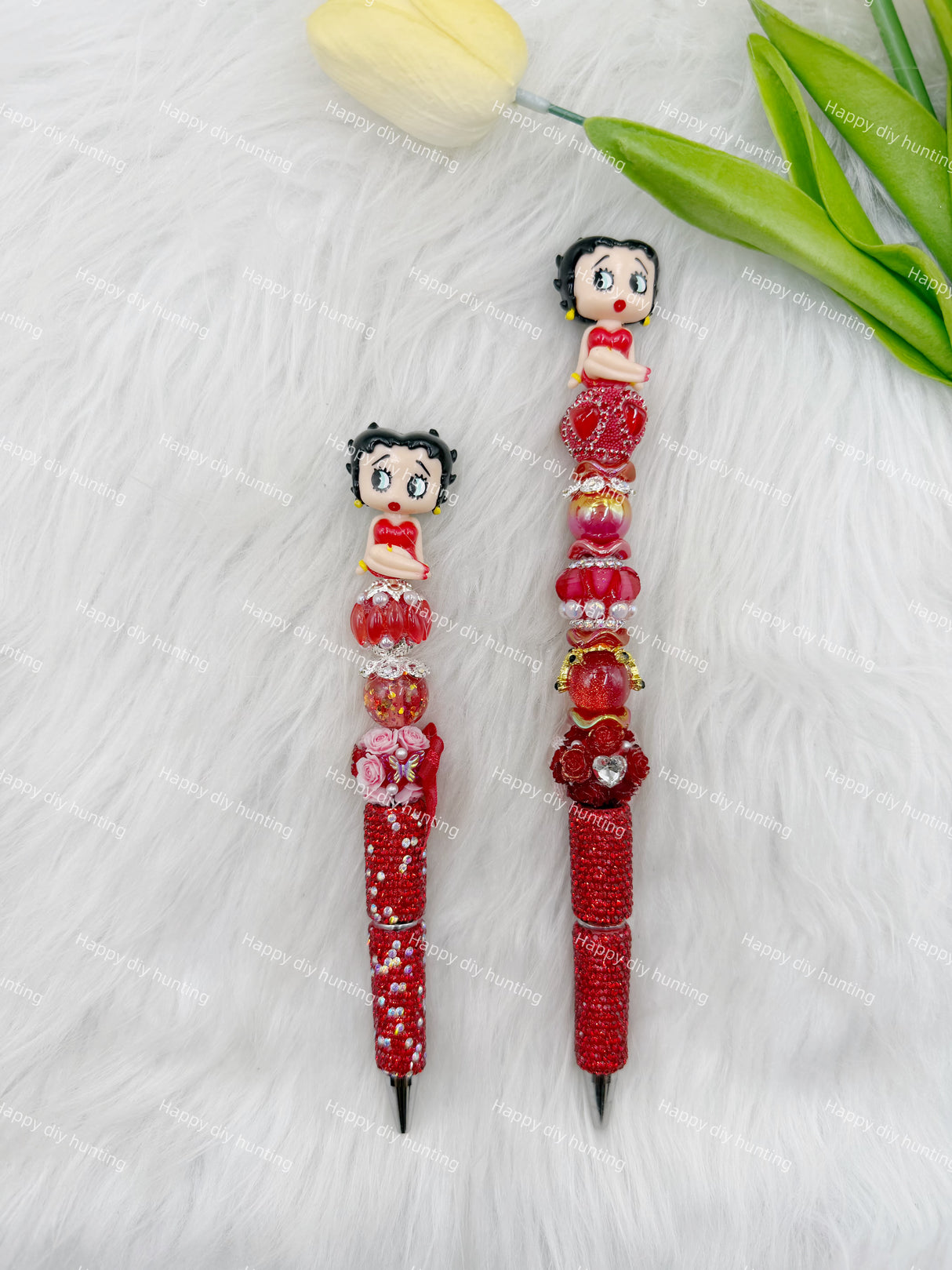 Vintage Retro Cartoon Lady Pen Topper (No Hole)