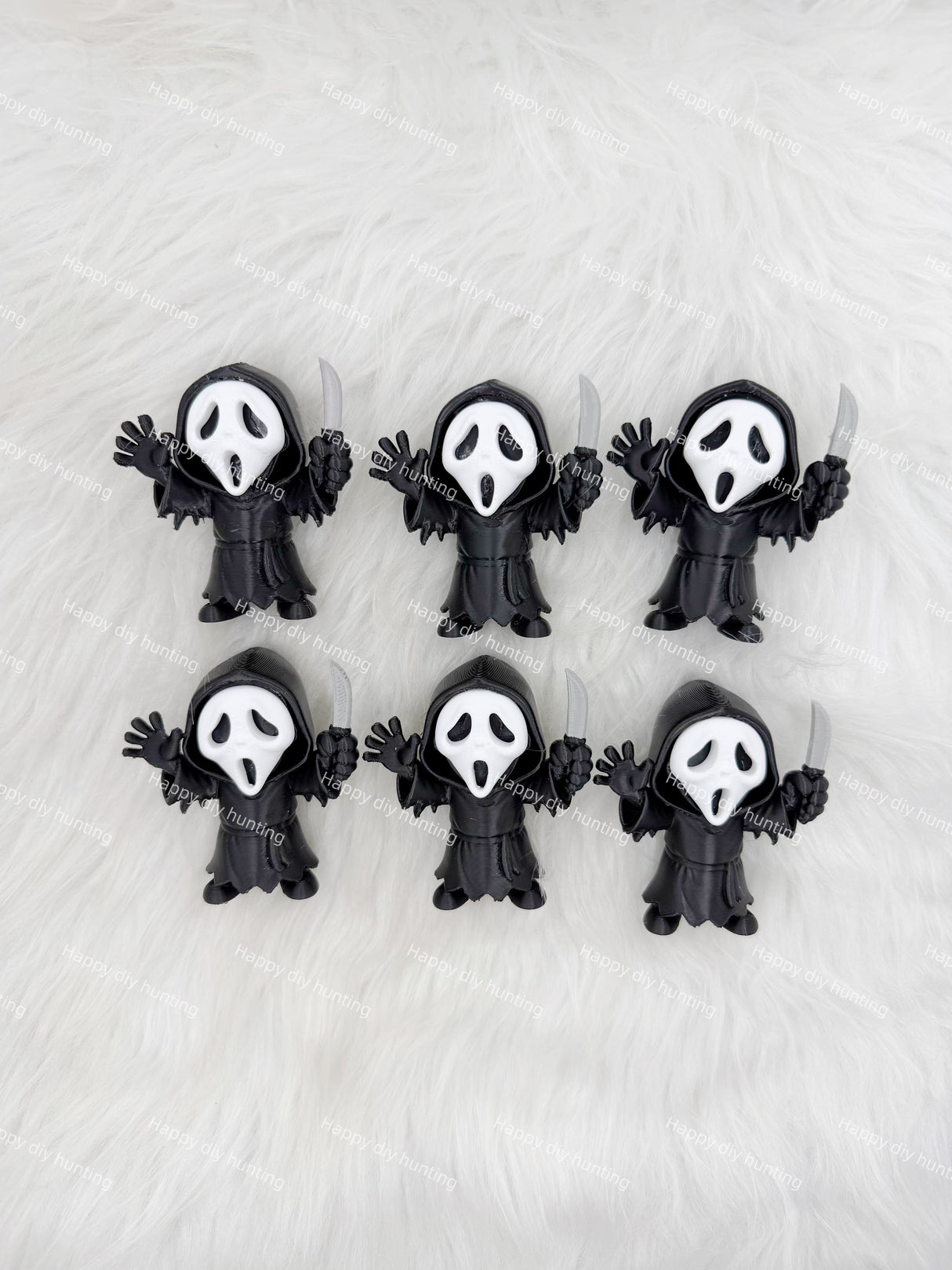 Black Ghostface with Knife3D Printed Pen Topper (No Hole)