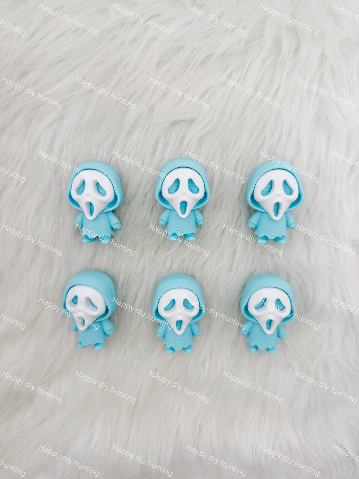 Light Blue Ghostface 3D Printed Pen Topper (No Hole)