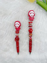 Red Ghostface 3D Printed Pen Topper (No Hole)