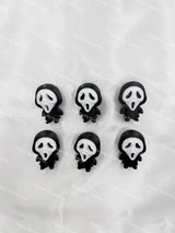 Black 3D Printed Ghost Face Scream Pen Topper (No Hole)
